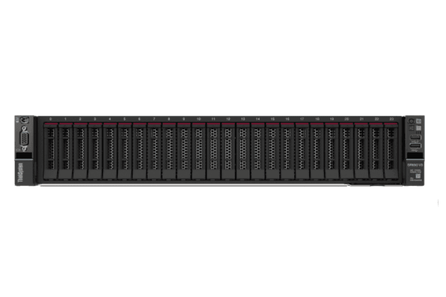 Lenovo ThinkSystem SR650 V3 2U dual-socket rack server front view
