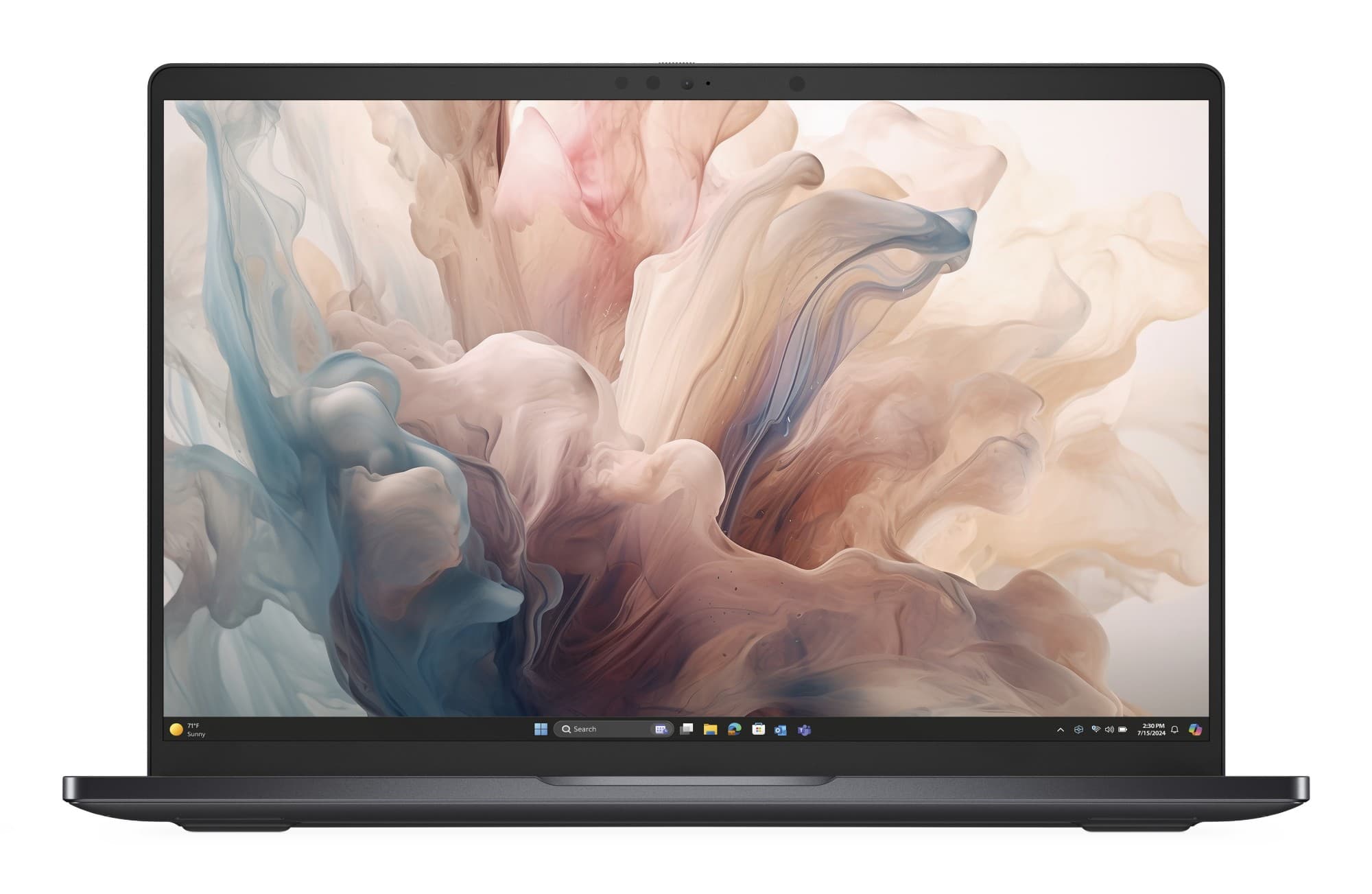 Dell Pro 14 Premium (PA14250) Copilot+ business laptop in Magnetite — front view with 14-inch 16:10 display
