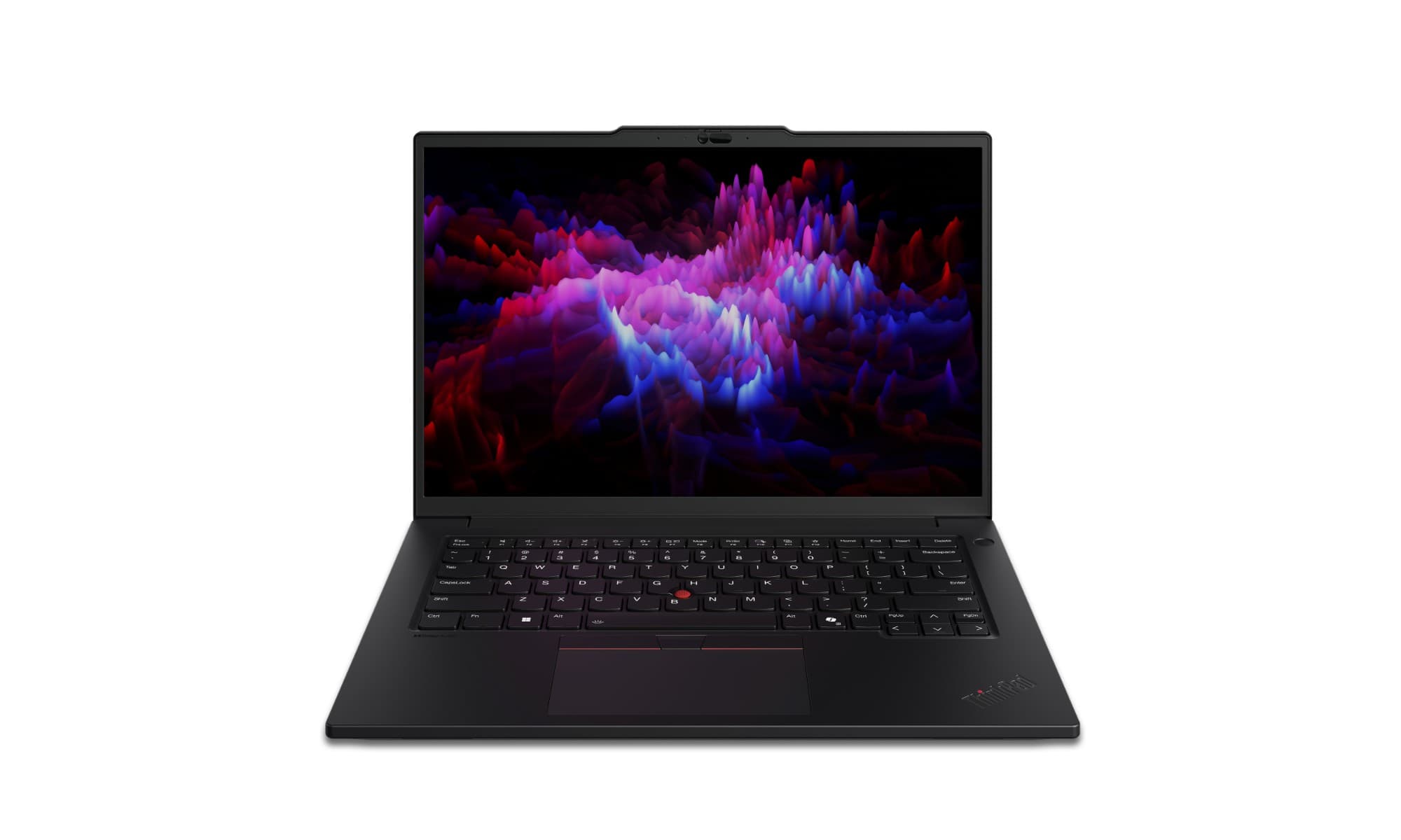 Lenovo ThinkPad P14s Gen 5 (Intel) 14.5-inch mobile workstation in black — front view with WUXGA 16:10 display