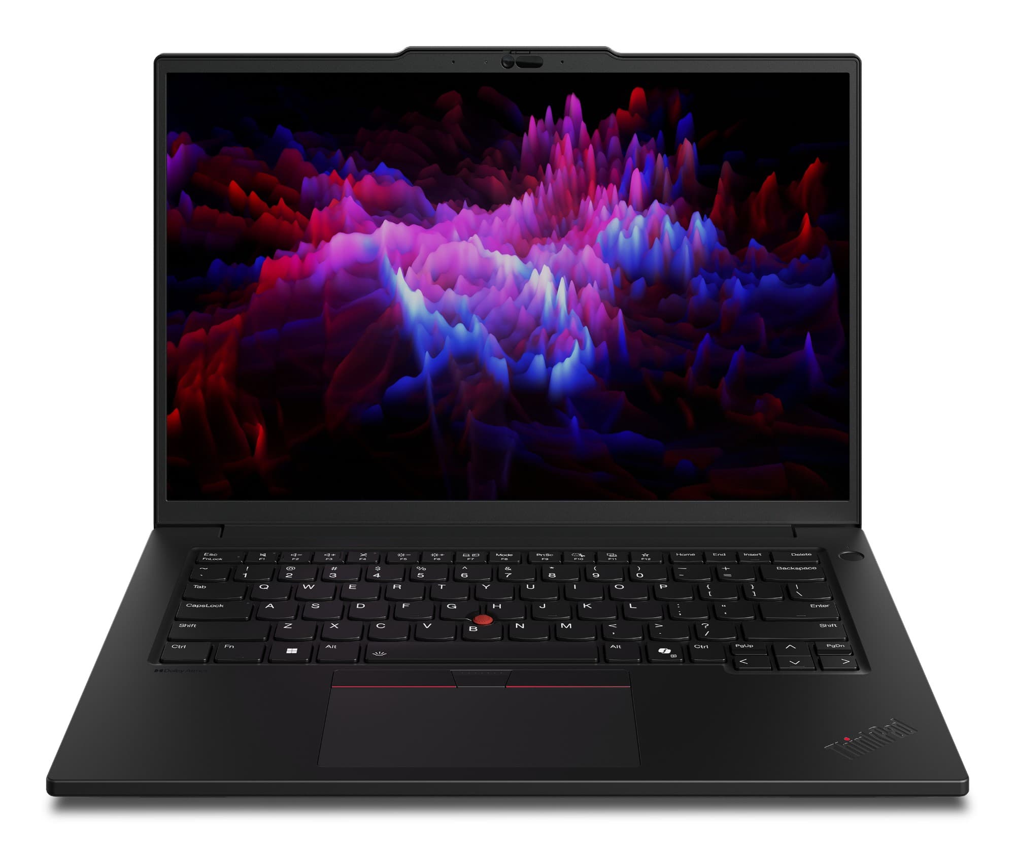 Lenovo ThinkPad P14s Gen 6 (Intel) mobile workstation in black — front view of the 14.5-inch 16:10 anti-glare display