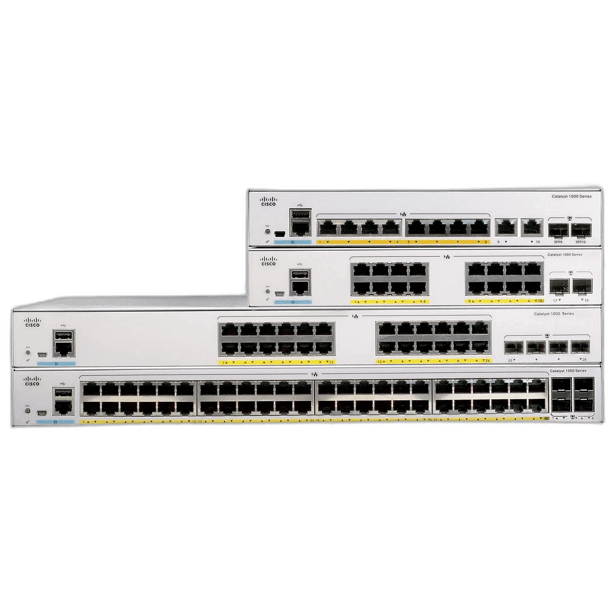 Cisco Catalyst 1000 24-port gigabit managed switch C1000-24T-4G-L front view
