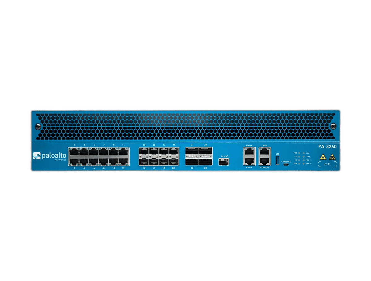 Palo Alto Networks PA-3260 2U high-performance enterprise NGFW front view