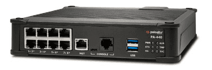 Palo Alto Networks PA-440 desktop ML-powered NGFW front view