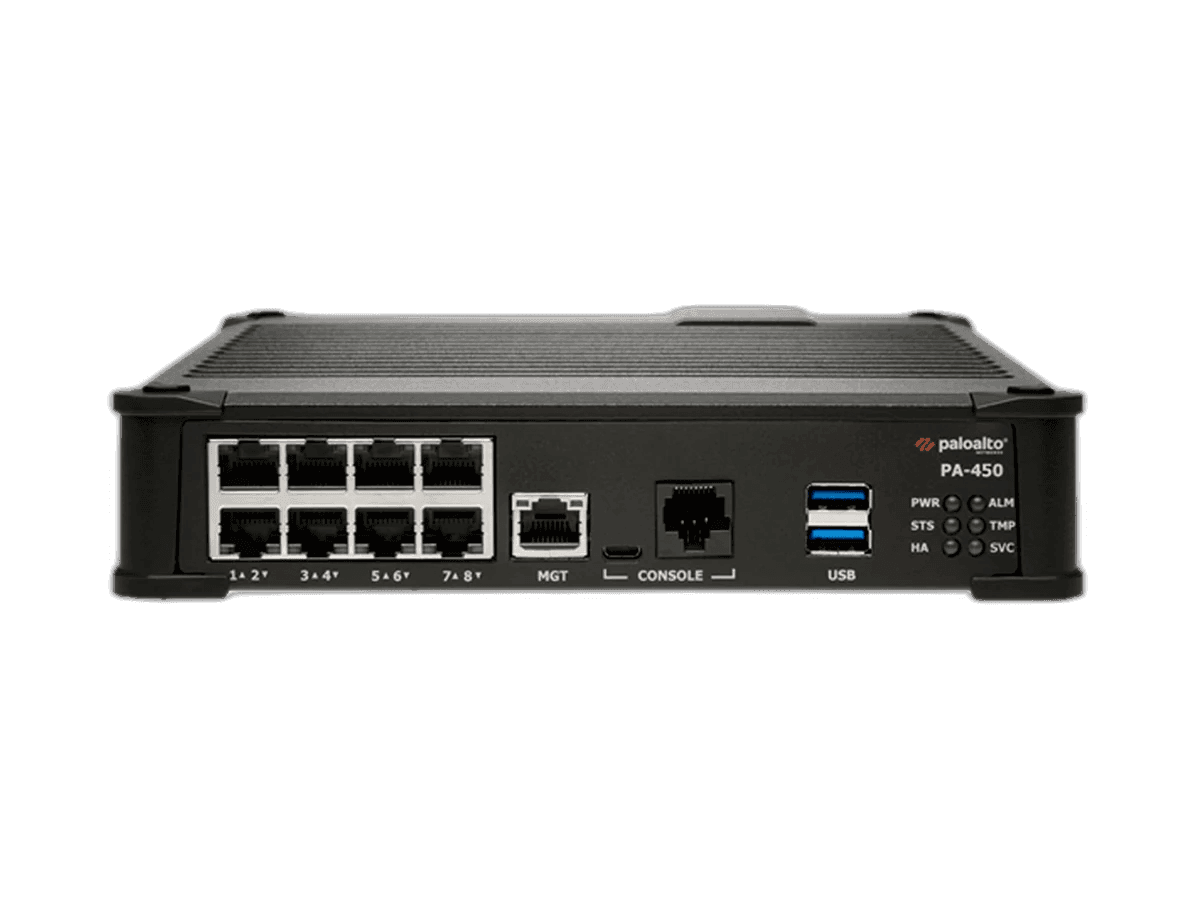 Palo Alto Networks PA-450 desktop ML-powered NGFW front view