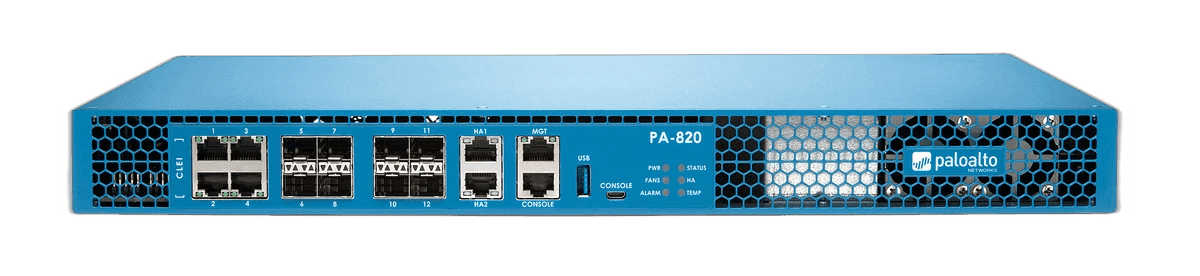 Palo Alto Networks PA-820 1U rack-mounted NGFW appliance front view