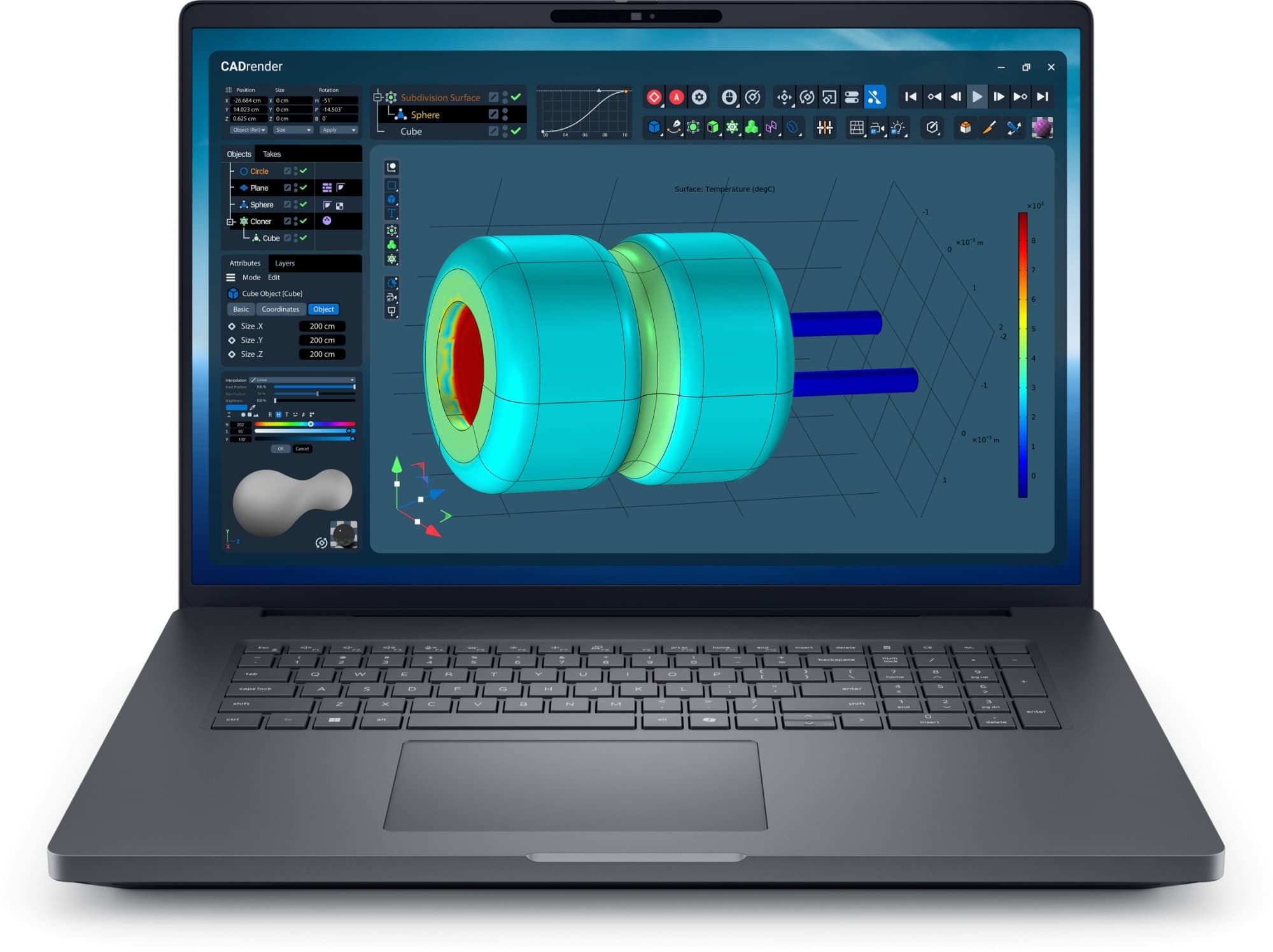 Dell Pro Max 18 Plus (MB18250) mobile workstation in Magnetite — front view with 18-inch QHD+ 120 Hz display