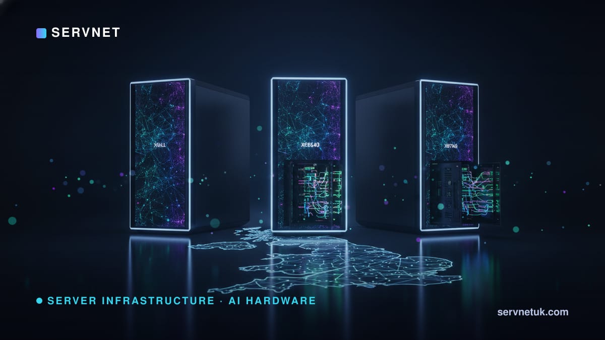 Dell PowerEdge XE9680, XE8640 and XE7745: choosing a Dell AI / GPU server in 2026 (UK) — article cover art