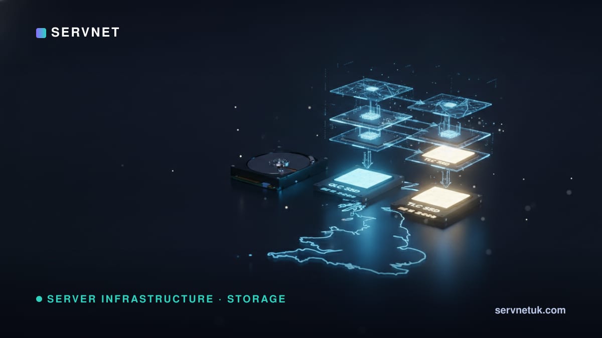 HDD vs QLC vs TLC: choosing and tiering storage media in 2026 (UK) — article cover art