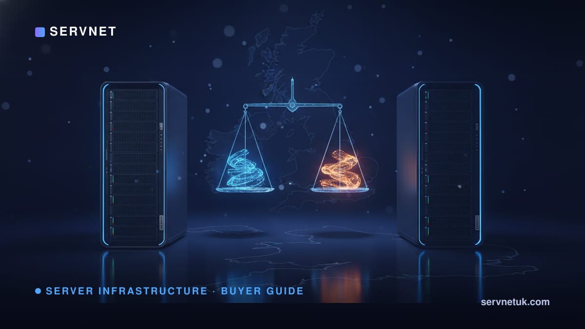 Lenovo ThinkSystem SR630 V3 vs V4: the 1U mainstream upgrade decision (UK 2026) — article cover art
