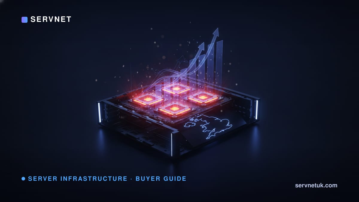 Lenovo ThinkSystem SR850 V3 buyer's guide: four-socket 2U for scale-up workloads (UK 2026) — article cover art