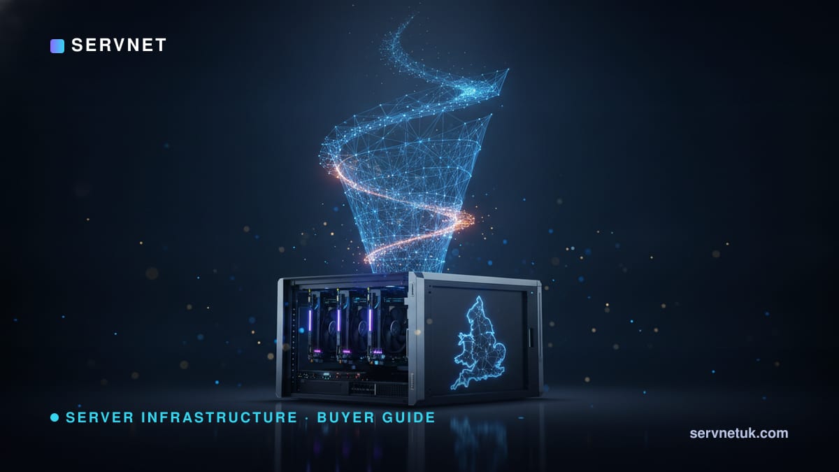 Lenovo ThinkSystem SR860 buyer's guide: 4U mission-critical, GPU-capable scale-up (UK 2026) — article cover art