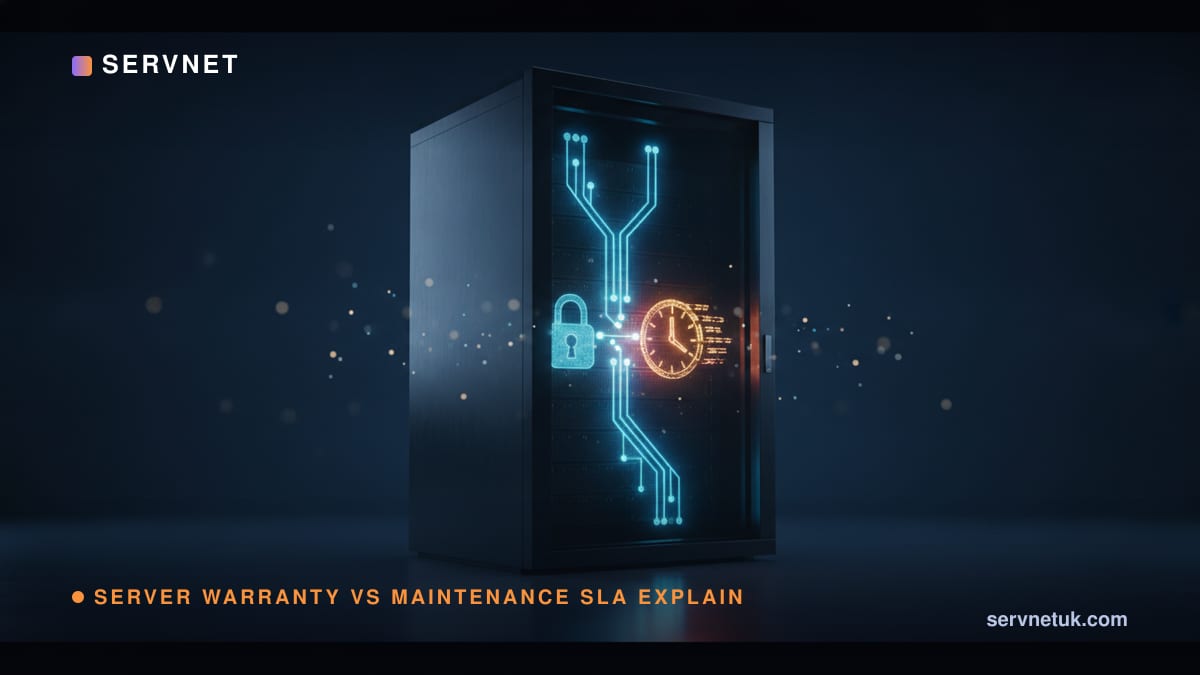 Server Warranty vs Maintenance SLA Explained (UK 2026) — article cover art