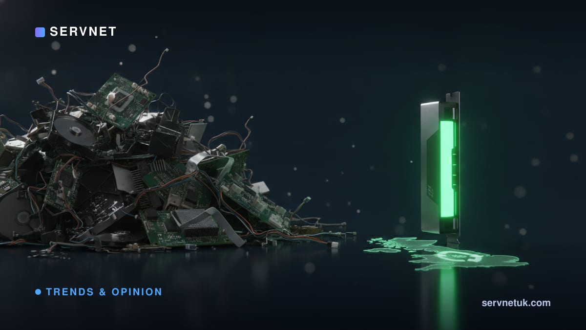 Sustainability and e-waste in business IT: WEEE explained (UK 2026) — article cover art
