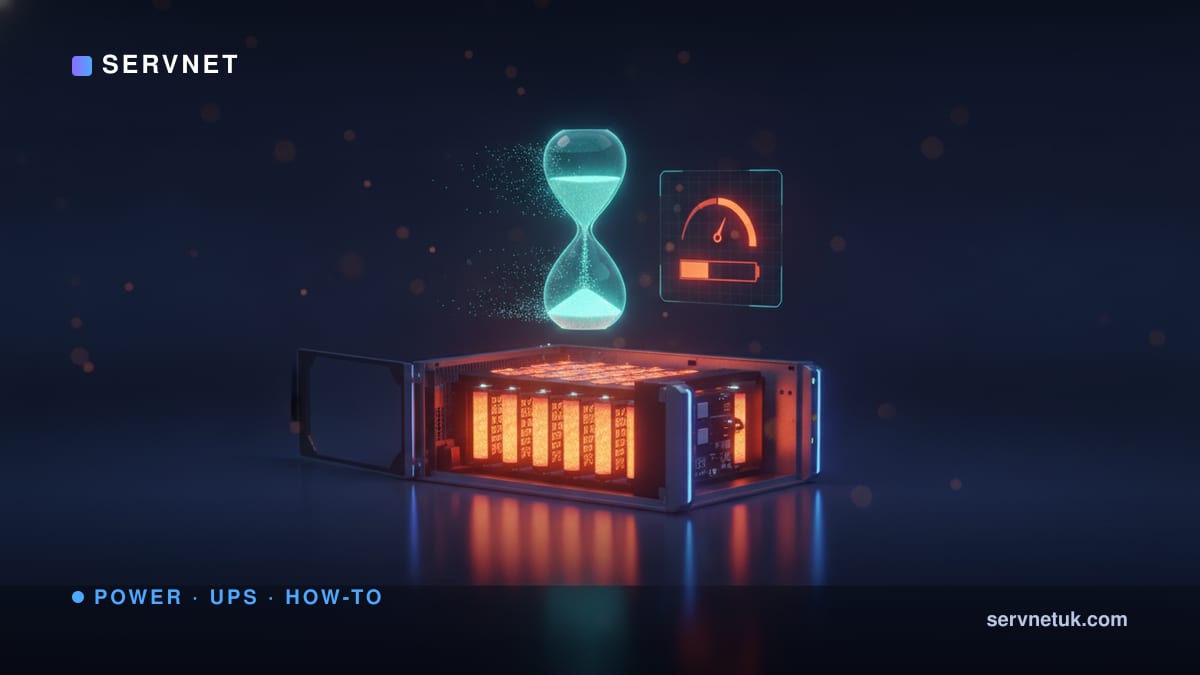 UPS runtime explained: why batteries fade faster under load