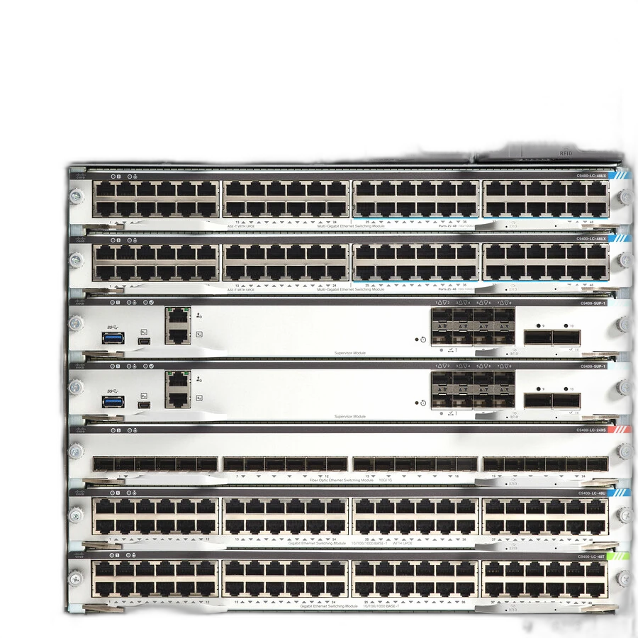 Cisco Catalyst 9400 Series modular campus distribution switch chassis front view