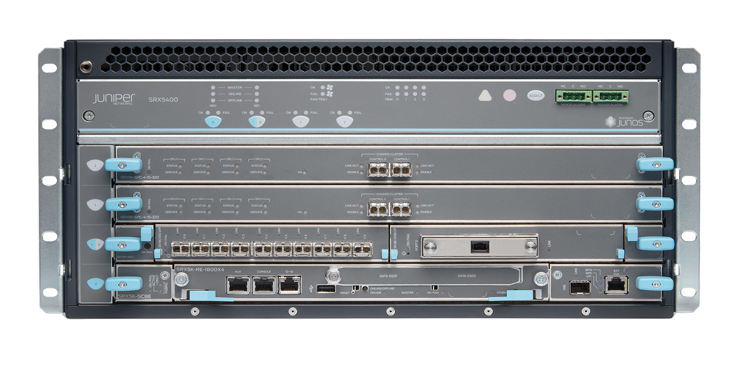 Juniper SRX5400 Services Gateway chassis front view