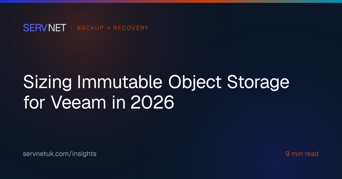 Sizing Immutable Object Storage for Veeam in 2026