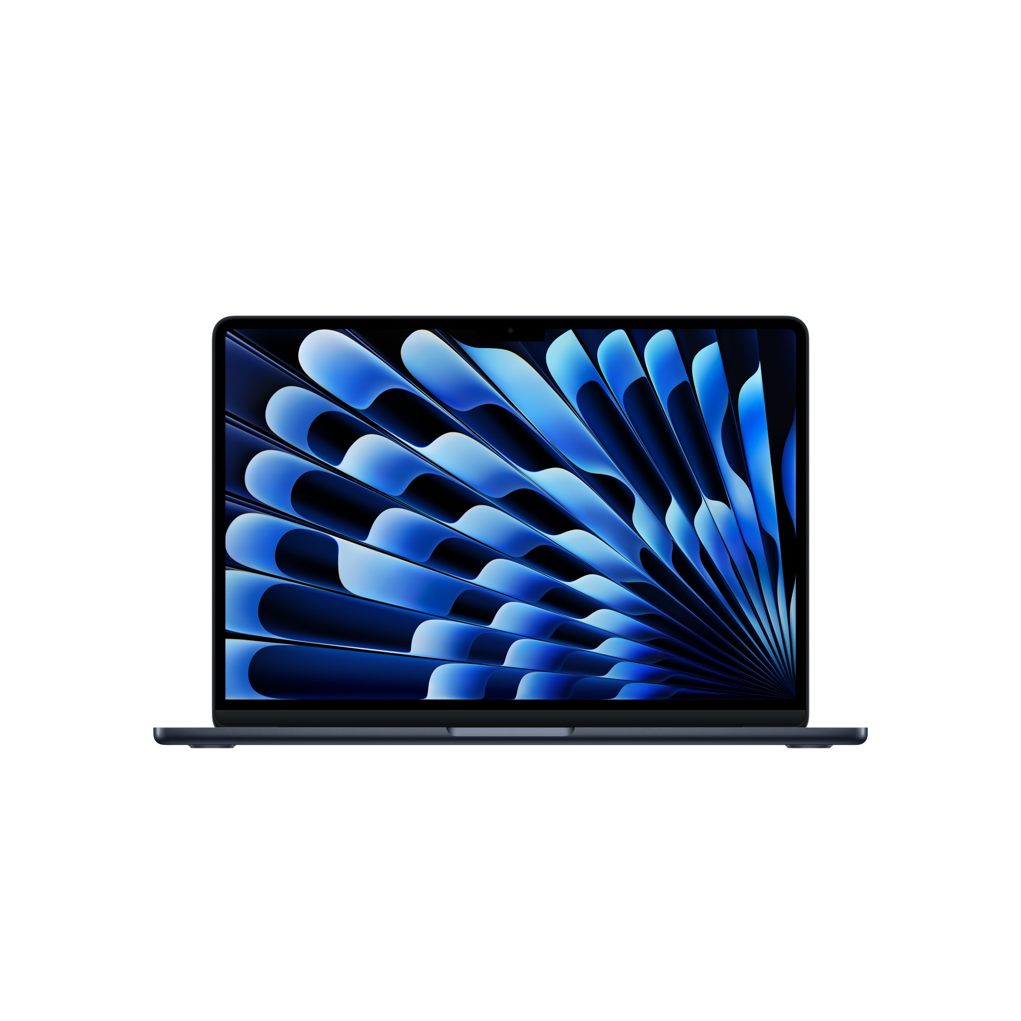 Apple MacBook Air 13-inch M5 in Midnight — front view with Liquid Retina display