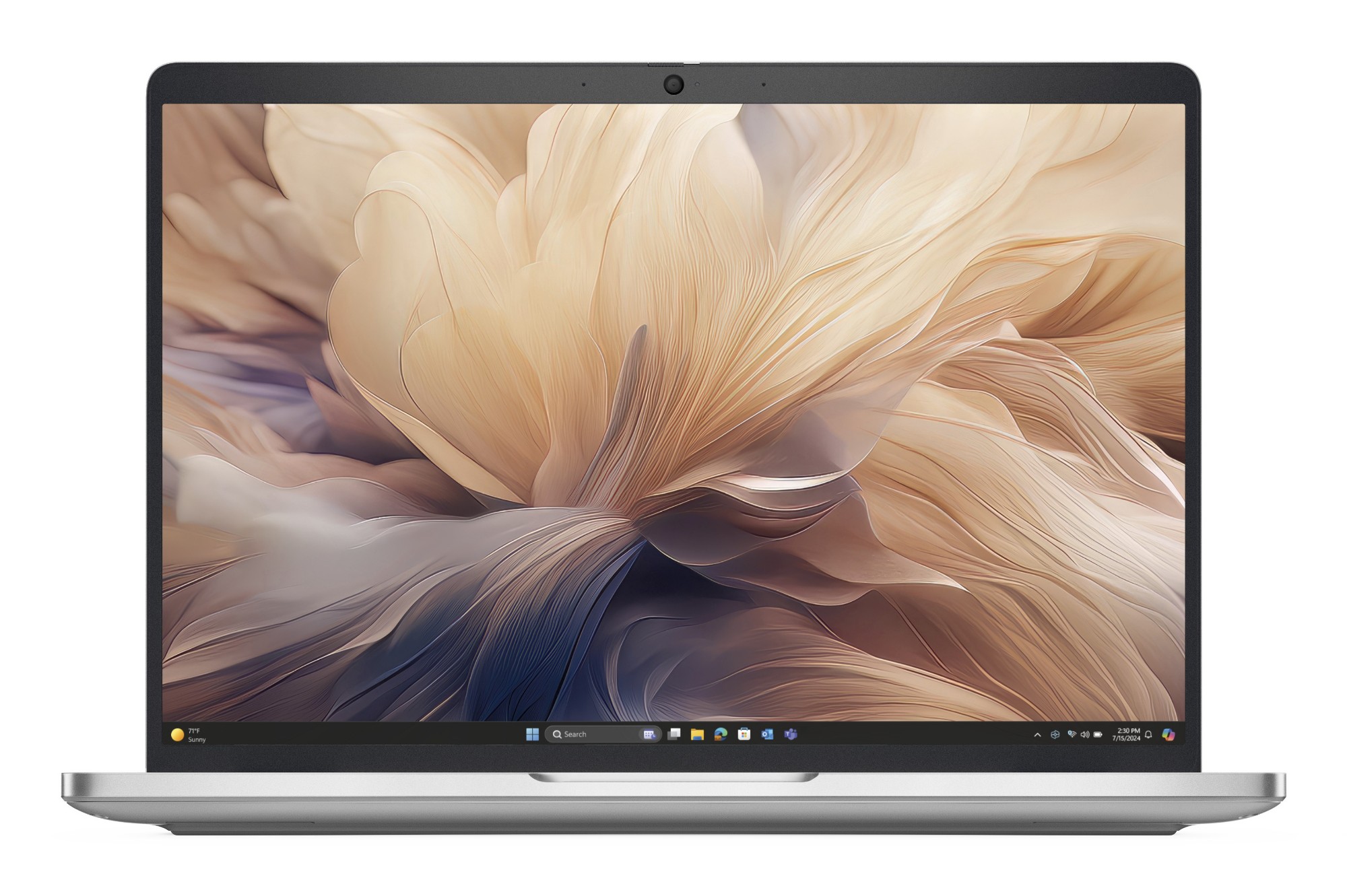Dell Pro 14 Plus (PB14250) — angled view showing keyboard with Copilot key and precision clickpad