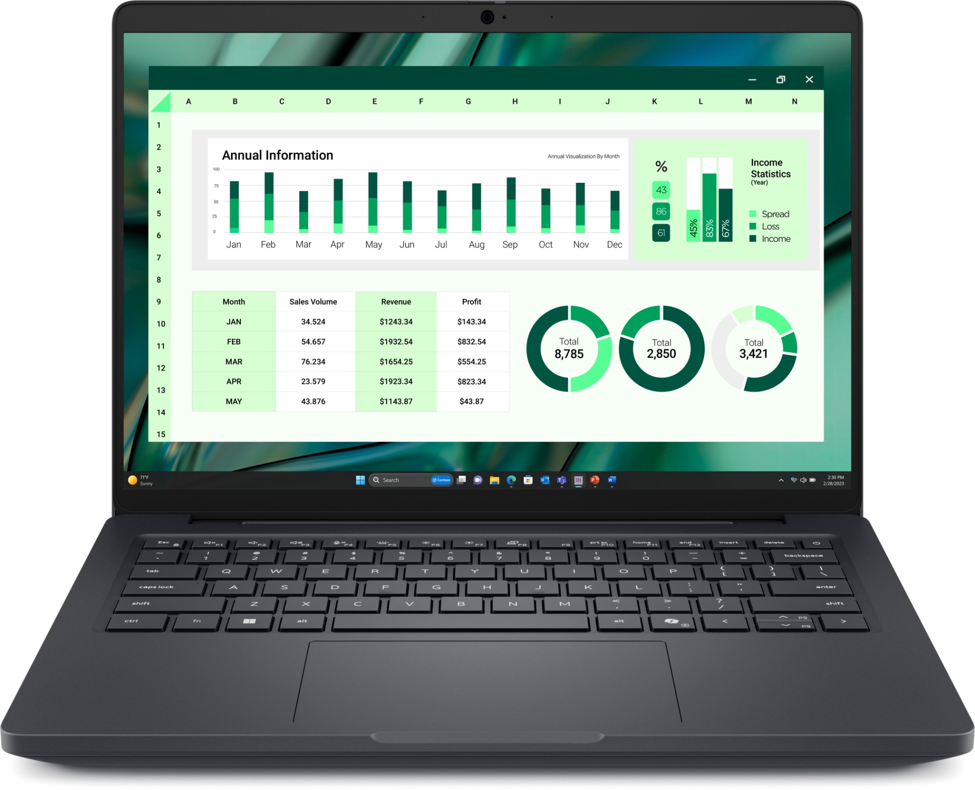 Dell Pro Max 14 (MC14250) mobile workstation in Magnetite — front view with 14-inch 16:10 FHD+ display