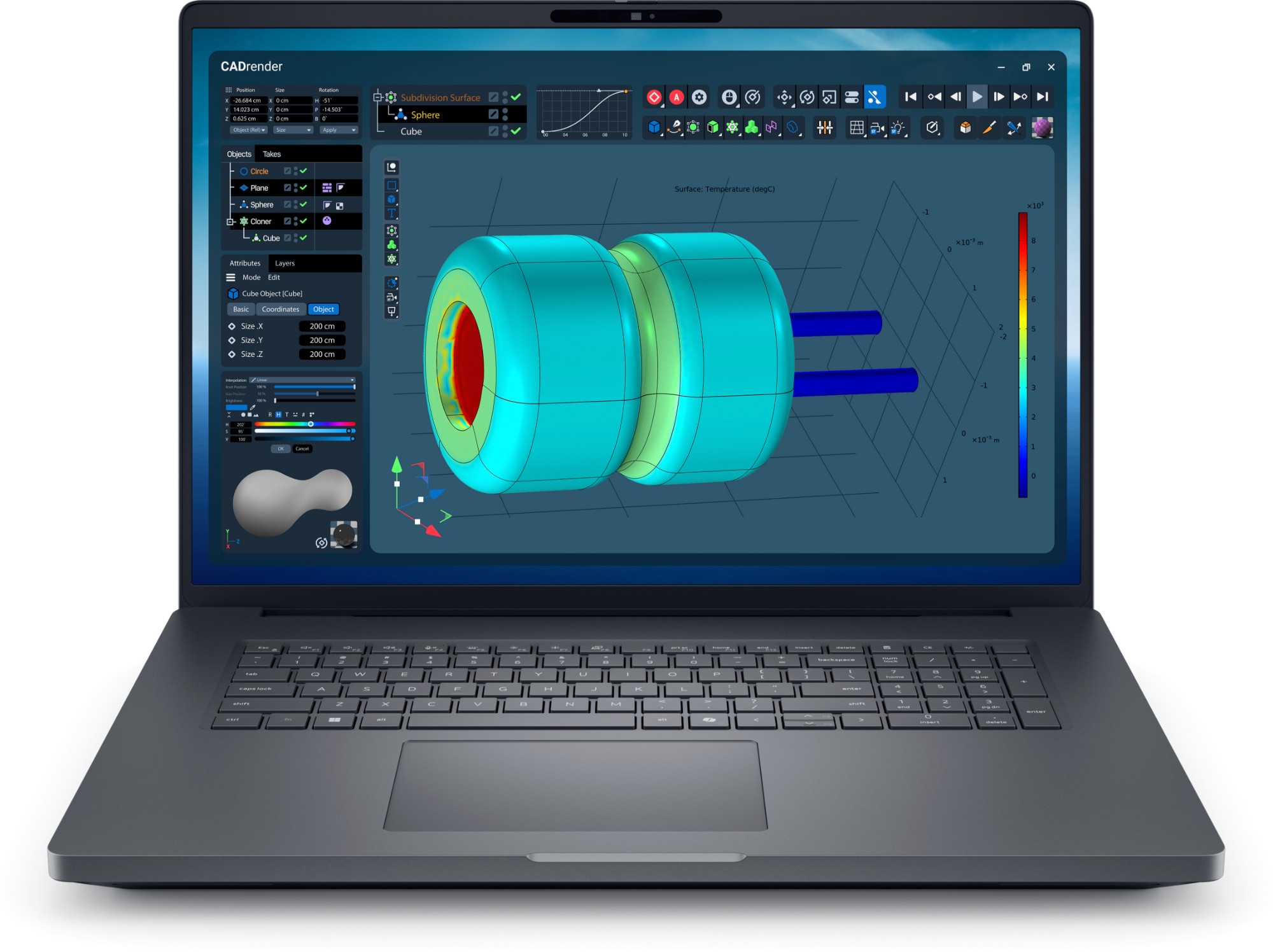 Dell Pro Max 18 Plus (MB18250) mobile workstation in Magnetite — front view with 18-inch QHD+ 120 Hz display