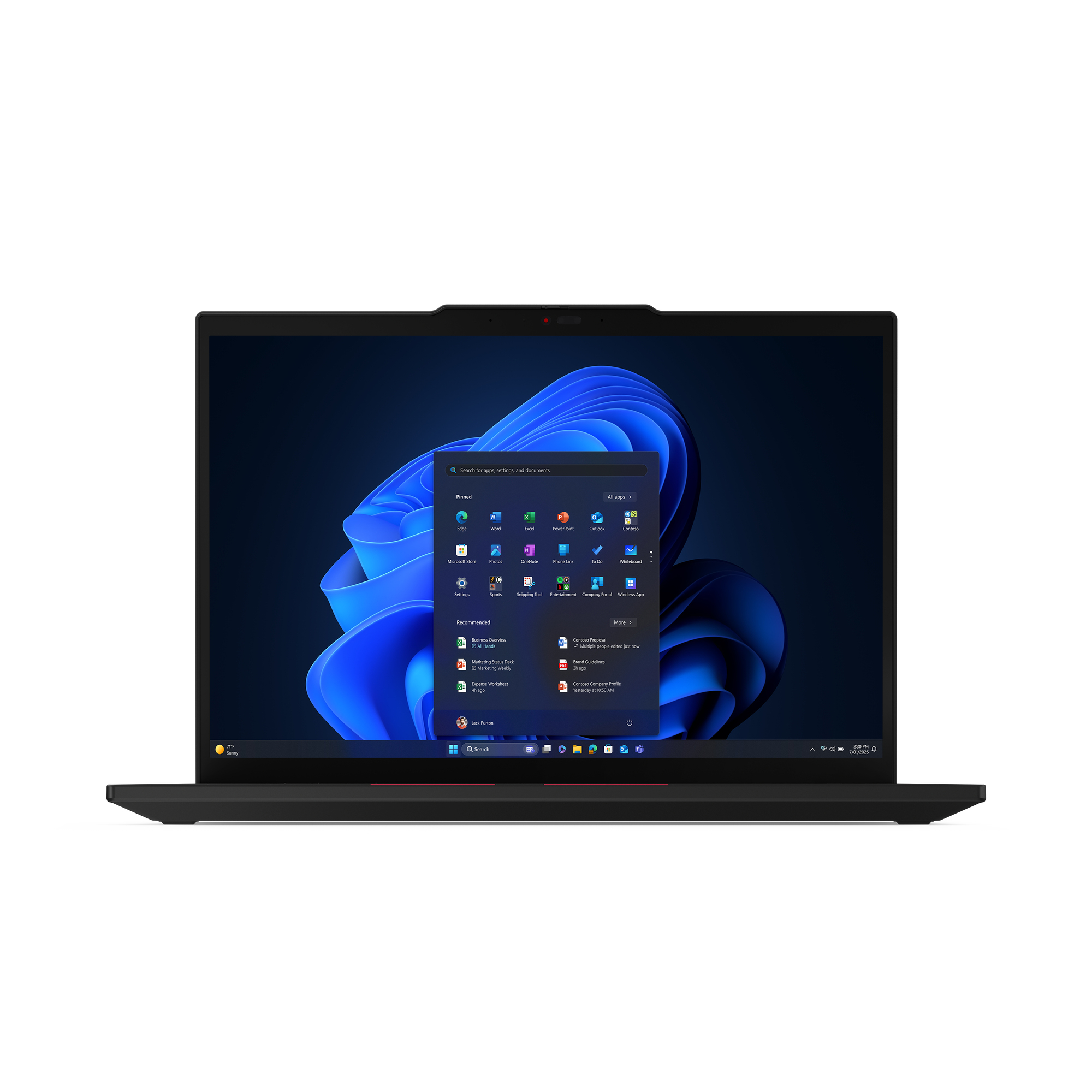 Lenovo ThinkPad T14 Gen 6 — angled view showing the backlit ThinkPad keyboard, TrackPoint and Copilot key