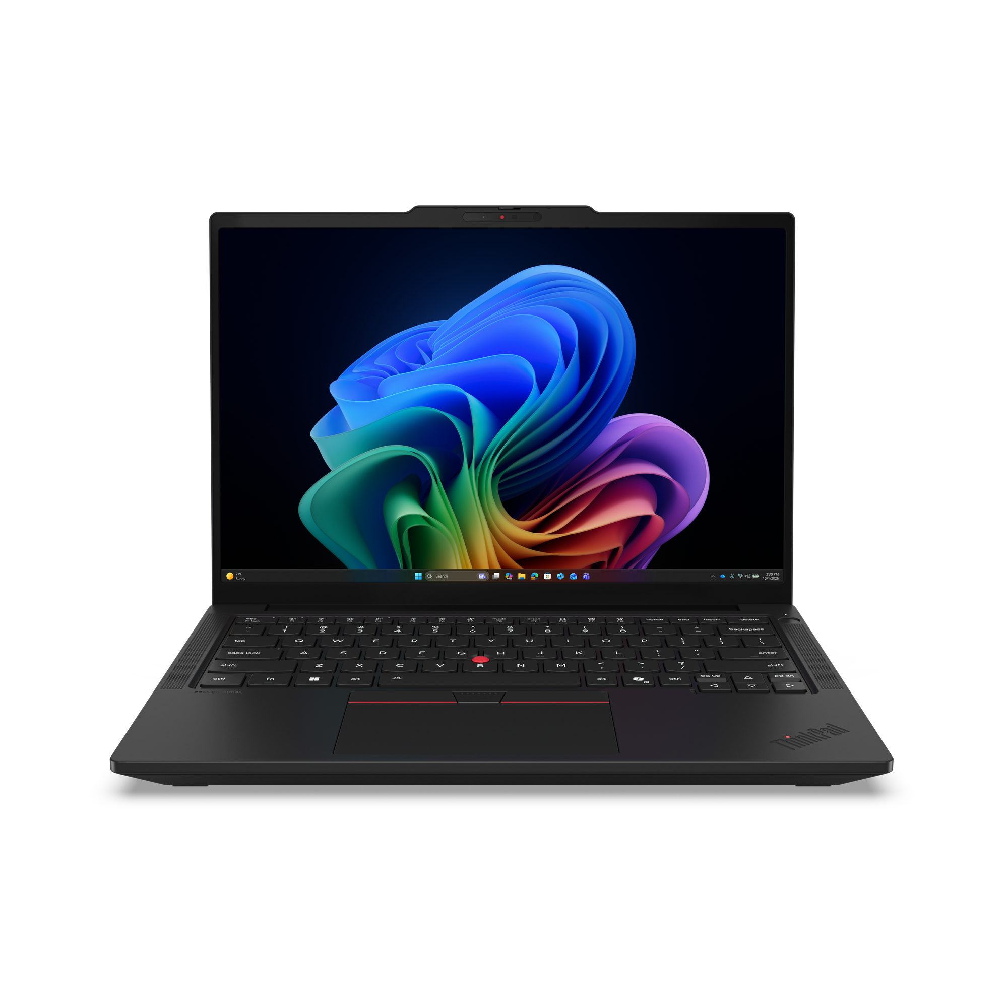 Lenovo ThinkPad T14 Gen 7 in black — front view with 14-inch 16:10 WUXGA anti-glare display
