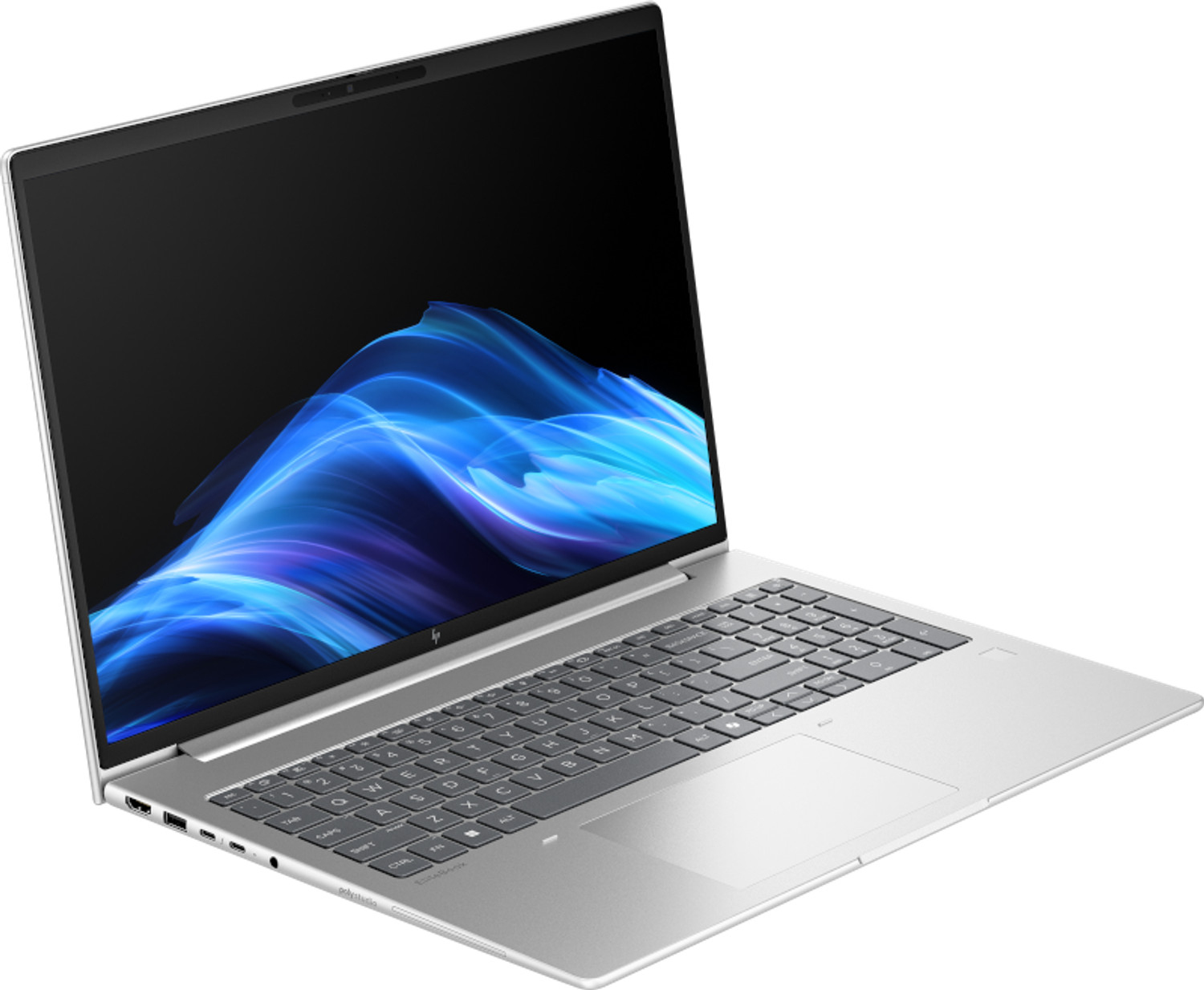 HP EliteBook 6 G1i showing the WUXGA display and keyboard deck