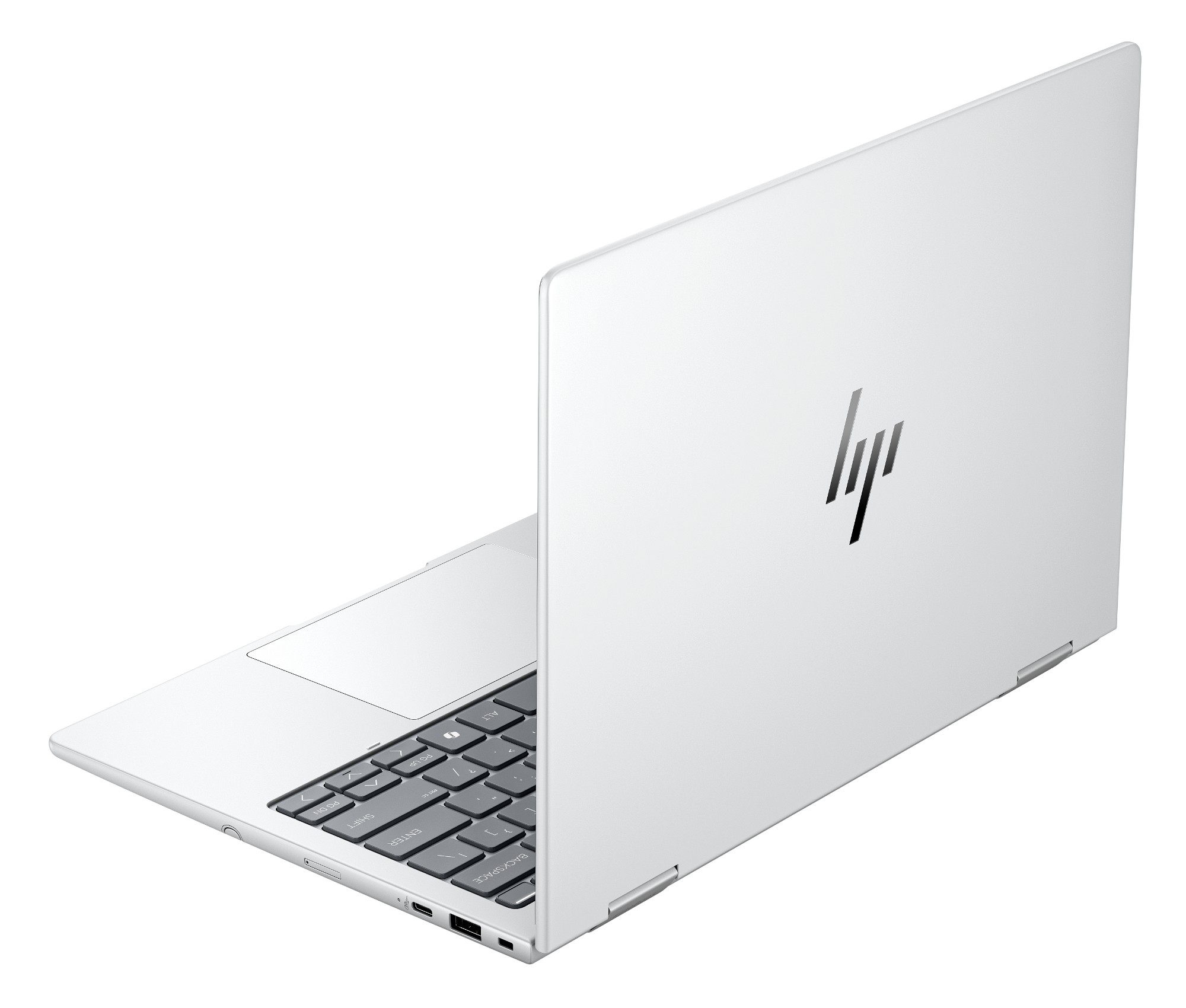 HP EliteBook 8 Flip G1i 13-inch convertible shown in a flipped touchscreen mode