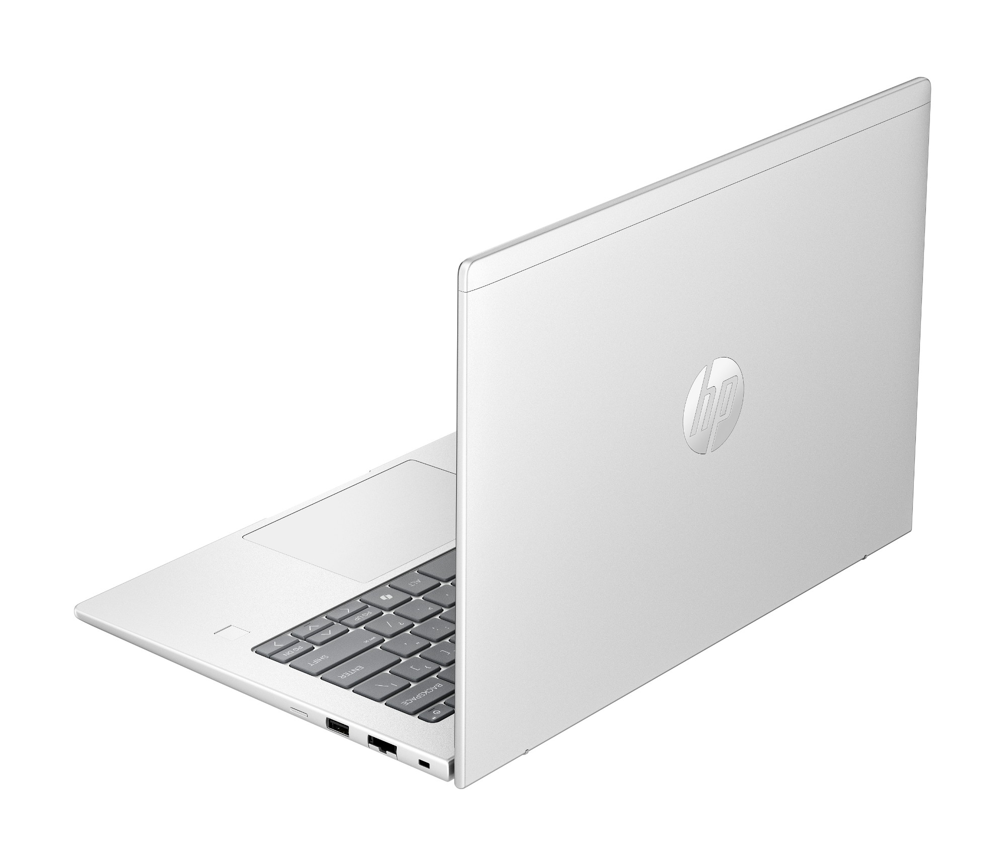 HP ProBook 4 G1i AI PC showing keyboard and side port layout