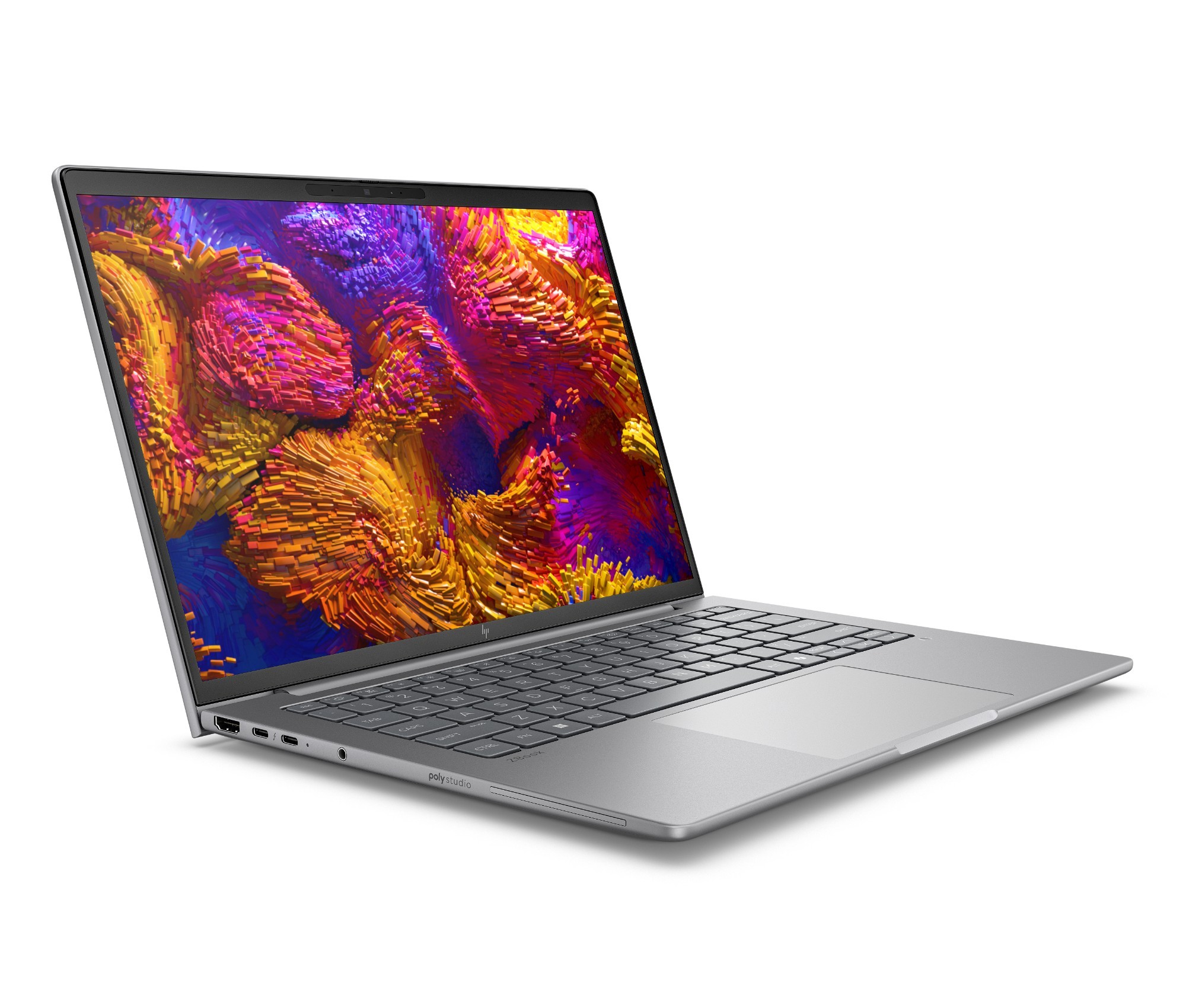 HP ZBook 8 (AMD) mobile workstation side profile showing Thunderbolt 4 and USB-C ports