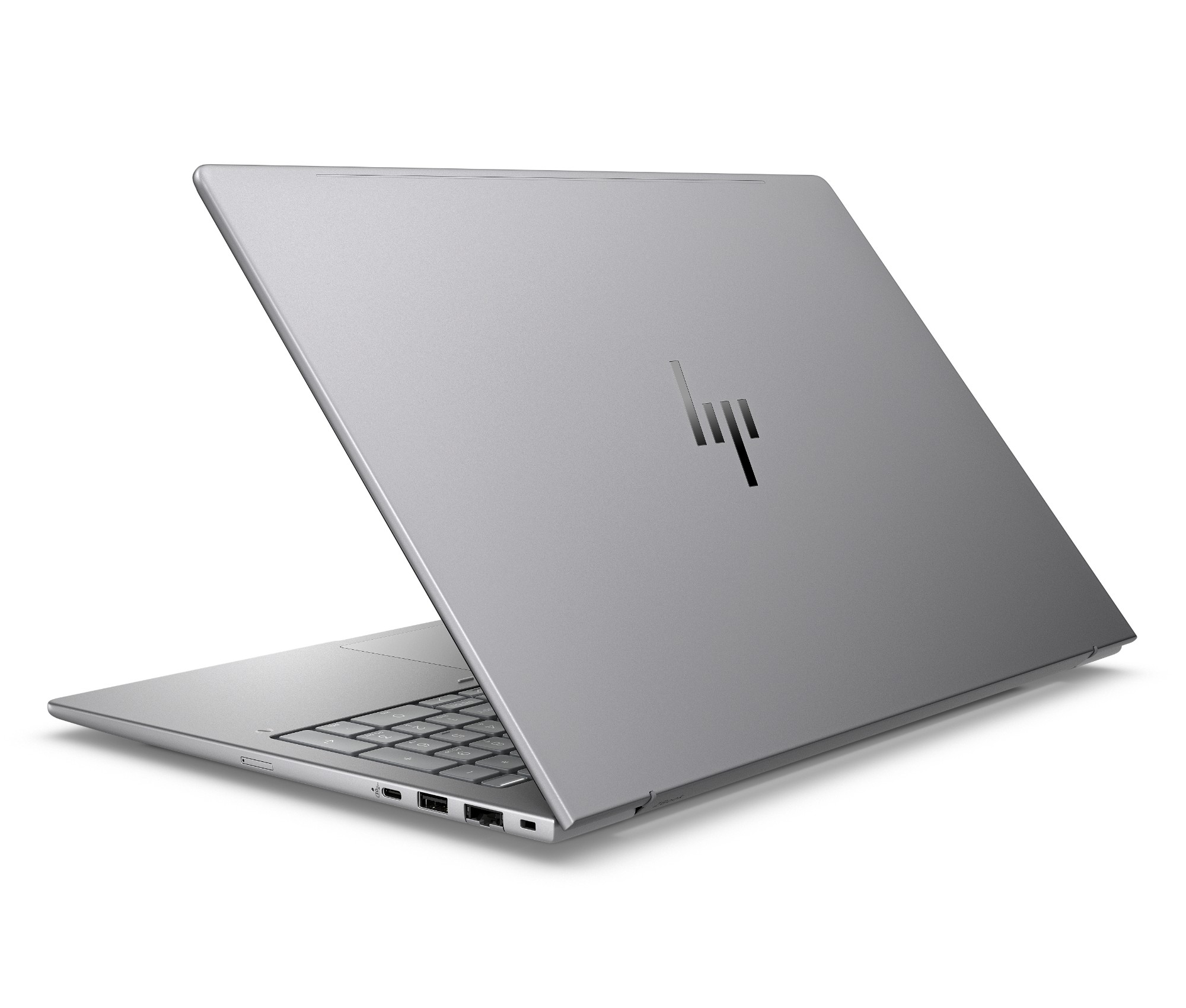 HP ZBook 8 G1i Data Science mobile workstation in Meteor Silver, open front three-quarter view