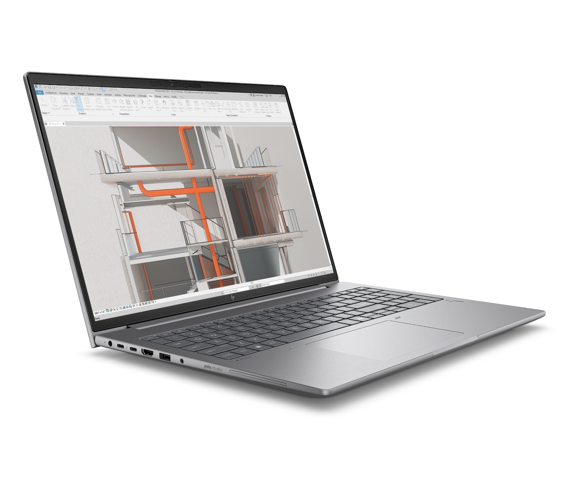 HP ZBook X G1i 16 inch mobile workstation side profile showing the ultraslim all-metal chassis and port layout